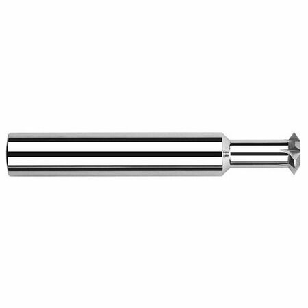 HARVEY TOOL 5/16 Cutter dia. x 1/8 in. Width x 3/8 in. Neck Length Carbide Double Angle Shank Cutter, 8 Flutes 838820